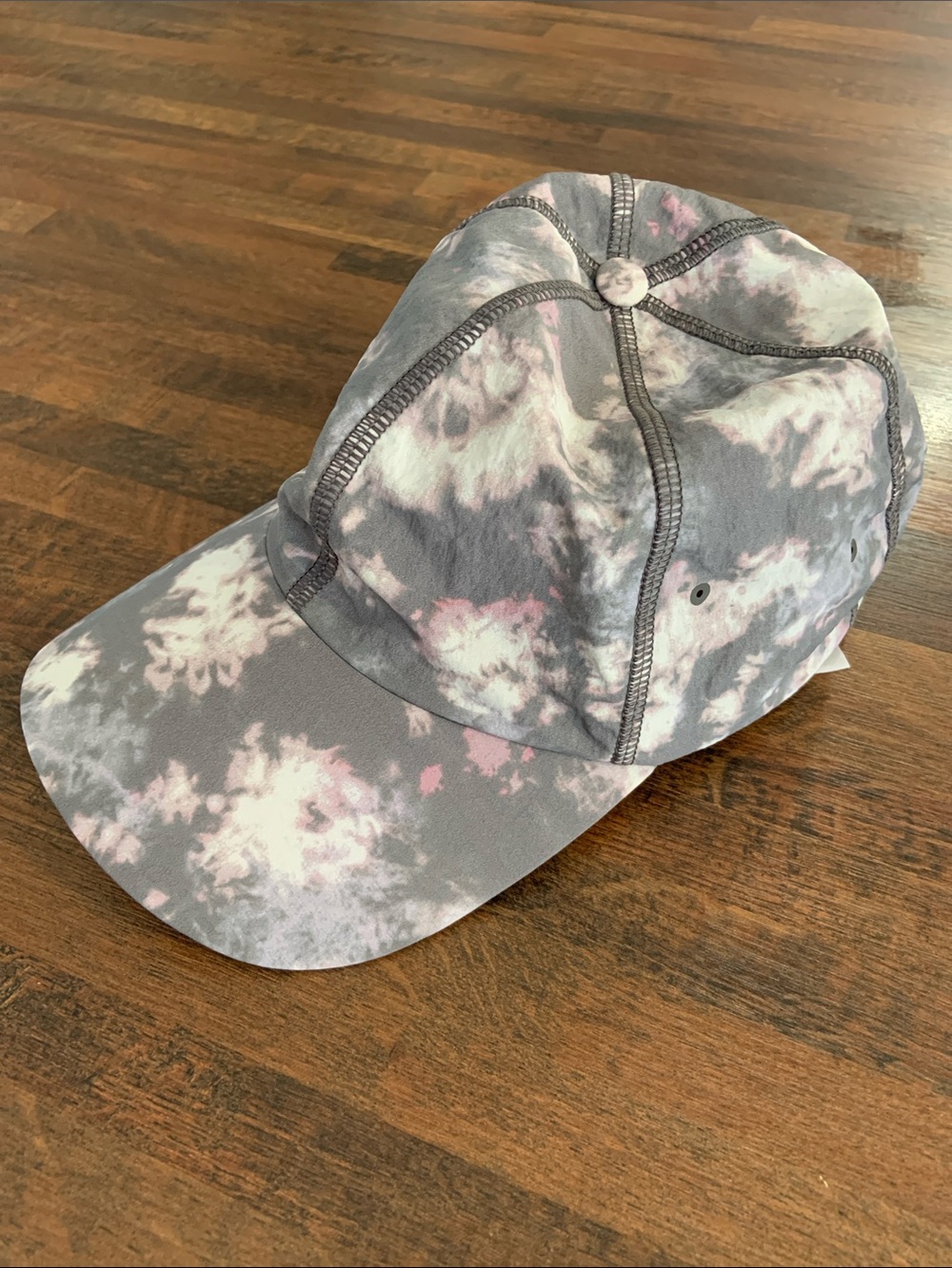 Lululemon Gray & Pink Tie-Dye Soft Baller Athletic Cap